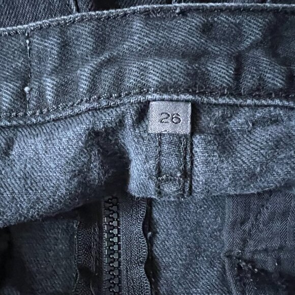 CARMAR Black Beatrice Zip Front Skirt with Reflective Side Zipper size 26 - Picture 8 of 8